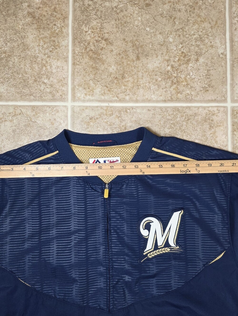 Majestic Milwaukee Brewers Cool Base Pullover Jacket XL MLB - Picture 16 of 16